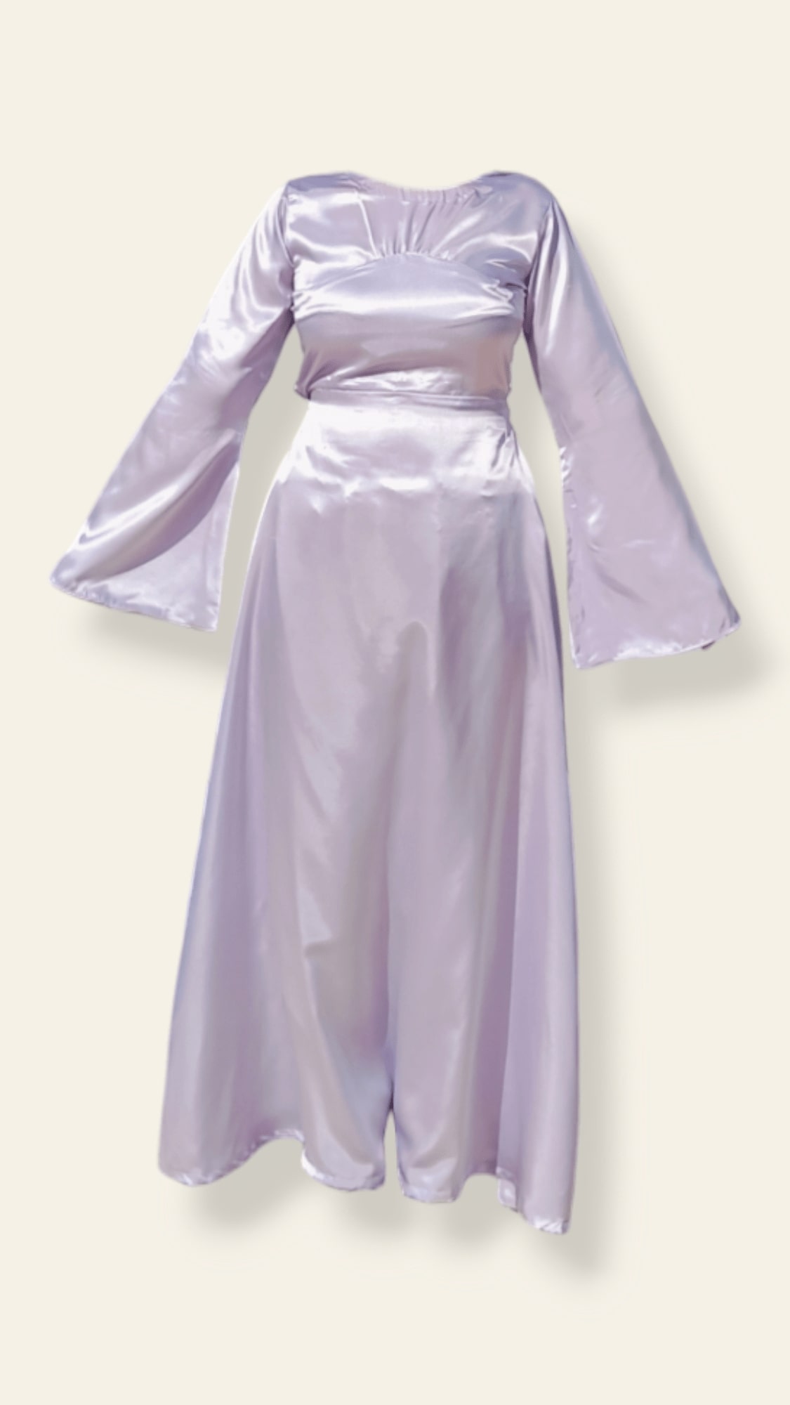 Levender korean silk maxi for briday shower