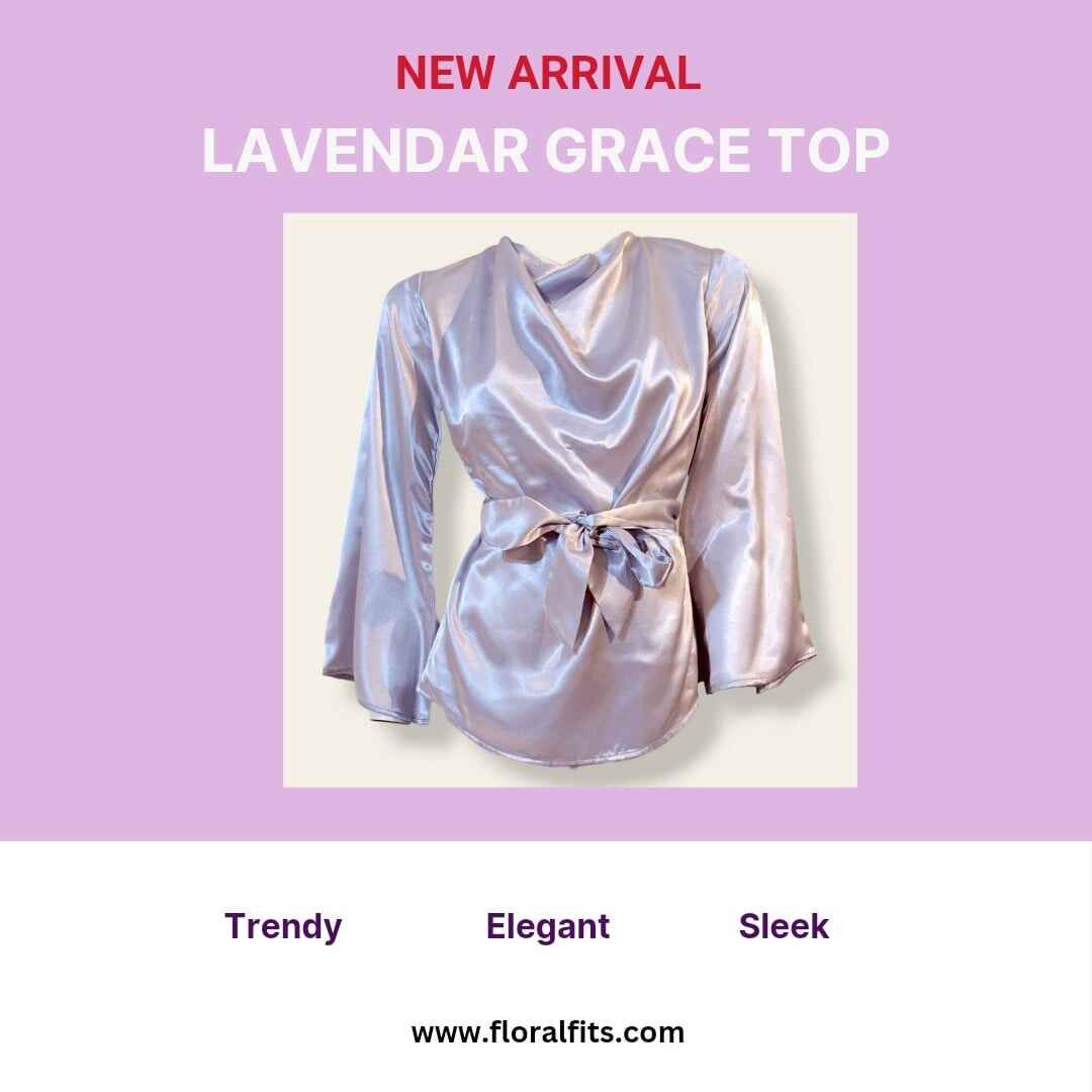 lavender korean silk top